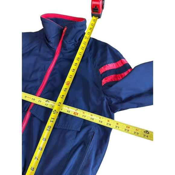 Vtg Obermeyer Anorak Sherpa Blue Jacket Red Striped Men's Medium Outdoors Preppy - Picture 8 of 9
